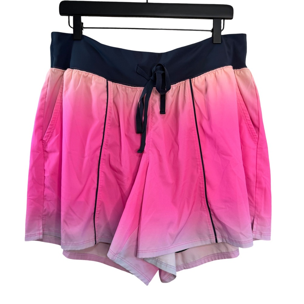 Livi for Lane Bryant Ombre Pink Active Shorts Women 18/20 Drawstring Athletic